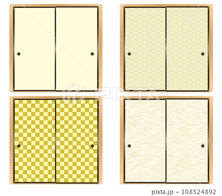 和柄の襖　4種類セット 108524892