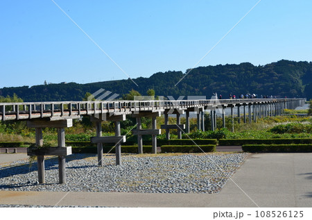 大井川 蓬莱橋(ほうらいばし)世界一の長さを誇る木造歩道橋 大井川 蓬莱橋(ほうらいばし)世界一の長さを誇る木造歩道橋 108526125