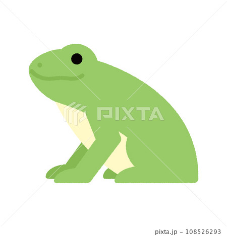 カエル 手描き風 主線なし シンプルイラスト 108526293