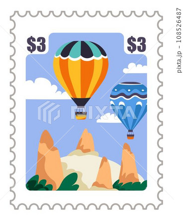 Cappadocia landscapes mark with hot air balloons 108526487