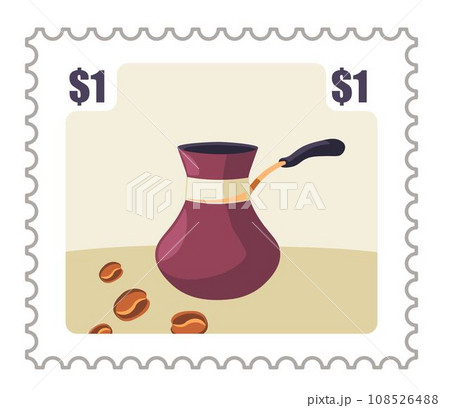 Thailand postcard or postmark with coffee pot 108526488