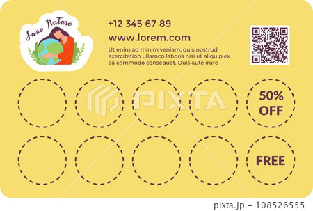 Ecologically aware shop loyalty card, vectors Ecologically aware shop loyalty card, vectors 108526555