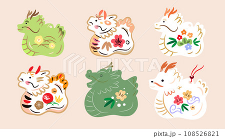 2024  Japanese new year  Dragon clay bell 4 108526821