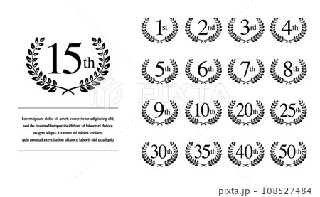 アニバーサリーロゴのベクターイラストセット 108527484