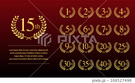 アニバーサリーロゴのベクターイラストセット 108527490