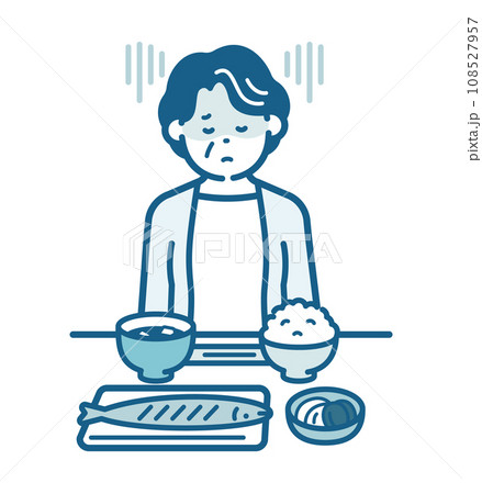 食欲不振の高齢女性 108527957