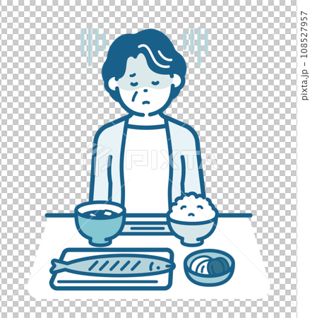 食欲不振の高齢女性 108527957