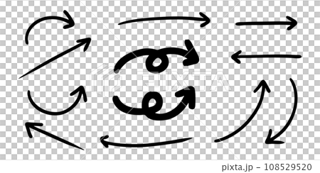 矢量圖的簡單手繪箭頭 矢量圖的簡單手繪箭頭 108529520