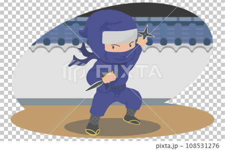 持有手裡劍和苦無的忍者 108531276