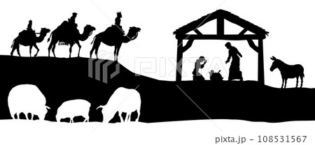 Christmas Nativity Scene Bethlehem Manger Wise Men Christmas Nativity Scene Bethlehem Manger Wise Men 108531567