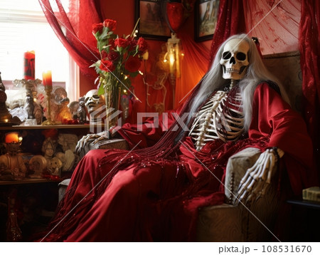 Santa Muerte is the deity of death. The day of the Dead AI 108531670