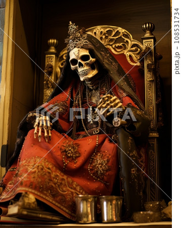 Santa Muerte is the deity of death. The day of the Dead AI 108531734