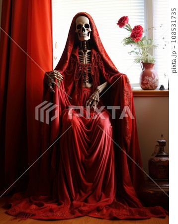 Santa Muerte is the deity of death. The day of the Dead AI 108531735