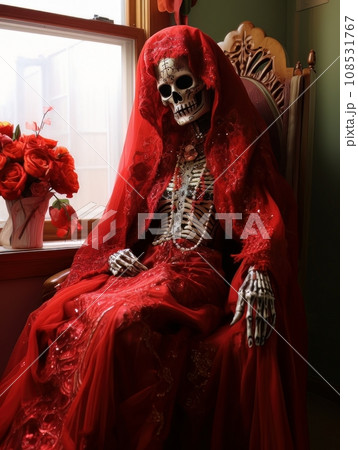 Santa Muerte is the deity of death. The day of the Dead AI 108531767