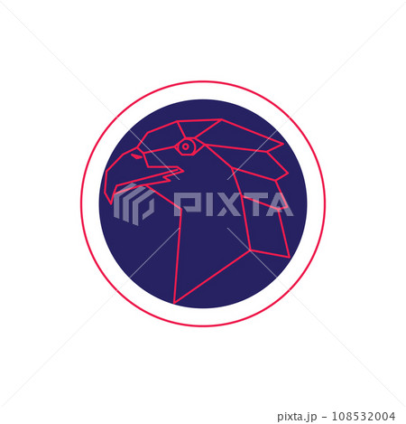 Eagle head. Vector illustration 108532004