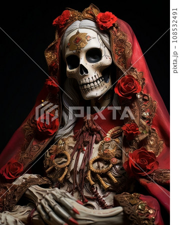 Santa Muerte is the deity of death. The day of the Dead AI 108532491