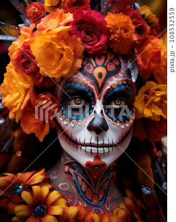 Santa Muerte is the deity of death. The day of the Dead AI 108532559