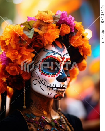 Santa Muerte is the deity of death. The day of the Dead AI 108532576
