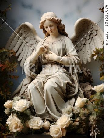 Angel figure during christian All Saints Day event AI 108533086