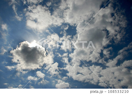 太陽を覆う雲　グラフィック素材 108533210