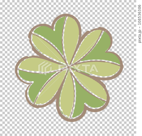 四葉草圖標，柔和的線條畫觸感 108536386