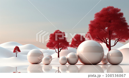 メリークリスマス：ミニマルアート（Minimalism）的表現の背景画像