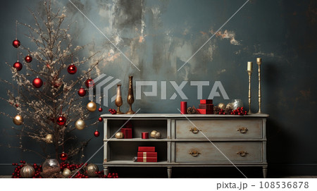 メリークリスマス：ミニマルアート（Minimalism）的表現の背景画像