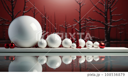 メリークリスマス：ミニマルアート（Minimalism）的表現の背景画像