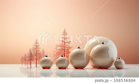 メリークリスマス：ミニマルアート（Minimalism）的表現の背景画像