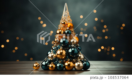 クリスマスツリー：ミニマルアート（Minimalism）的表現の背景画像
