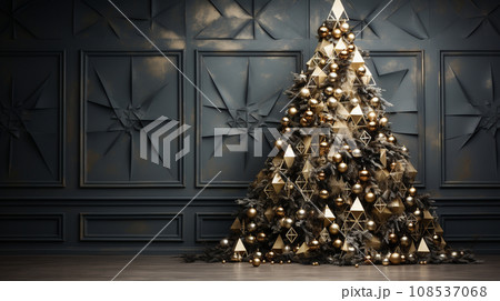 クリスマスツリー：ミニマルアート（Minimalism）的表現の背景画像