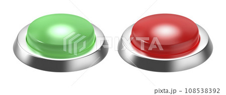 Green and red round buttons Green and red round buttons 108538392
