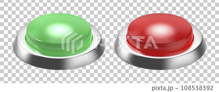Green and red round buttons Green and red round buttons 108538392