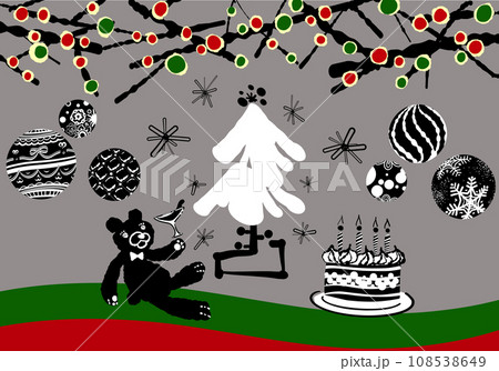 クマのぬいぐるみのクリスマス クマのぬいぐるみのクリスマス 108538649
