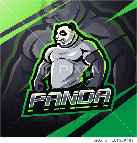 Panda fighter esport mascot logo Panda fighter esport mascot logo 108539783