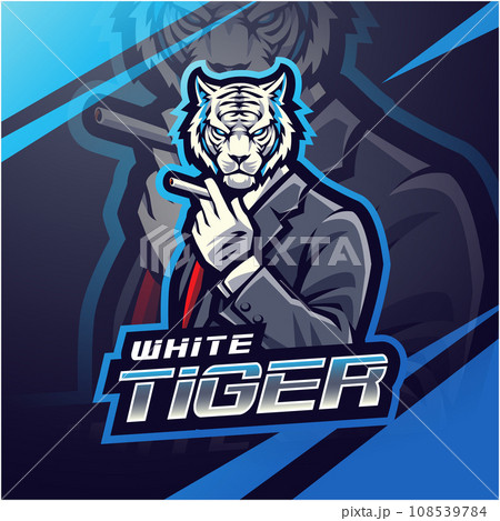 White tiger esport mascot logo design White tiger esport mascot logo design 108539784