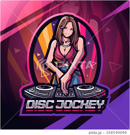 Disc Jockey esport mascot logo design 108540099
