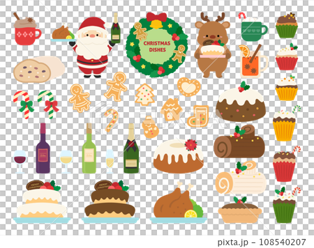 經典聖誕食物插畫集 108540207