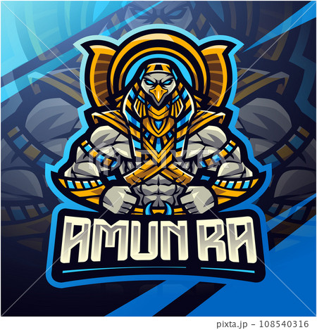 Amun-Ra esport mascot logo design 108540316