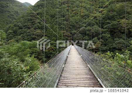 剣山国定公園・小歩危峡 吉野川に架かる吊り橋・赤川橋 剣山国定公園・小歩危峡 吉野川に架かる吊り橋・赤川橋 108541042