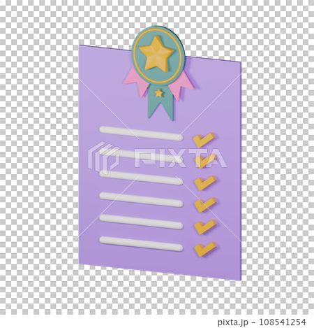 clipboard with checklist 108541254