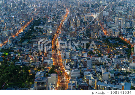 【都市風景】あべのハルカス　展望台から見た夜景【ハルカス300】 108541634