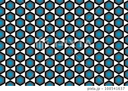 Illustration, Abstract of blue hexagon on white background. Illustration, Abstract of blue hexagon on white background. 108541637