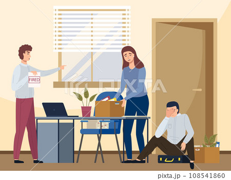 Unemployment. Vector illustration. Unemployment rates increase during recession, leading to financial despair for many The crisis resulted in massive layoffs, leaving individuals in state despair Unemployment. Vector illustration. Unemployment rates increase during recession, leading to financial despair for many The crisis resulted in massive layoffs, leaving individuals in state despair 108541860