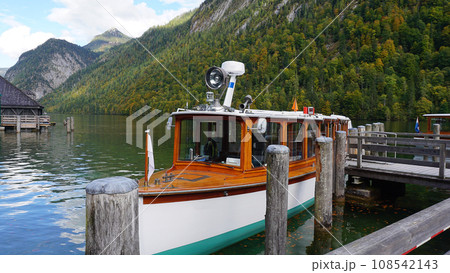 Konigsee, Germany - lake surrounded with mountains, Berchtesgaden National Park, Bavaria, Germany 108542143