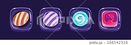 Colorful Glossy Candies of Various Shapes Vector Set Colorful Glossy Candies of Various Shapes Vector Set 108542328