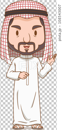 Cartoon character of Arab man. 108543007
