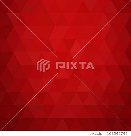 Red color triangle mosaic vector background...のイラスト素材 [108543745] - PIXTA