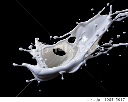 white paint splash on black background white paint splash on black background 108545017