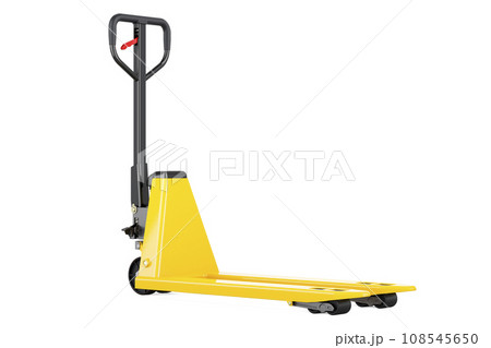 Hydraulic pallet jack, pallet truck. 3D rendering Hydraulic pallet jack, pallet truck. 3D rendering 108545650
